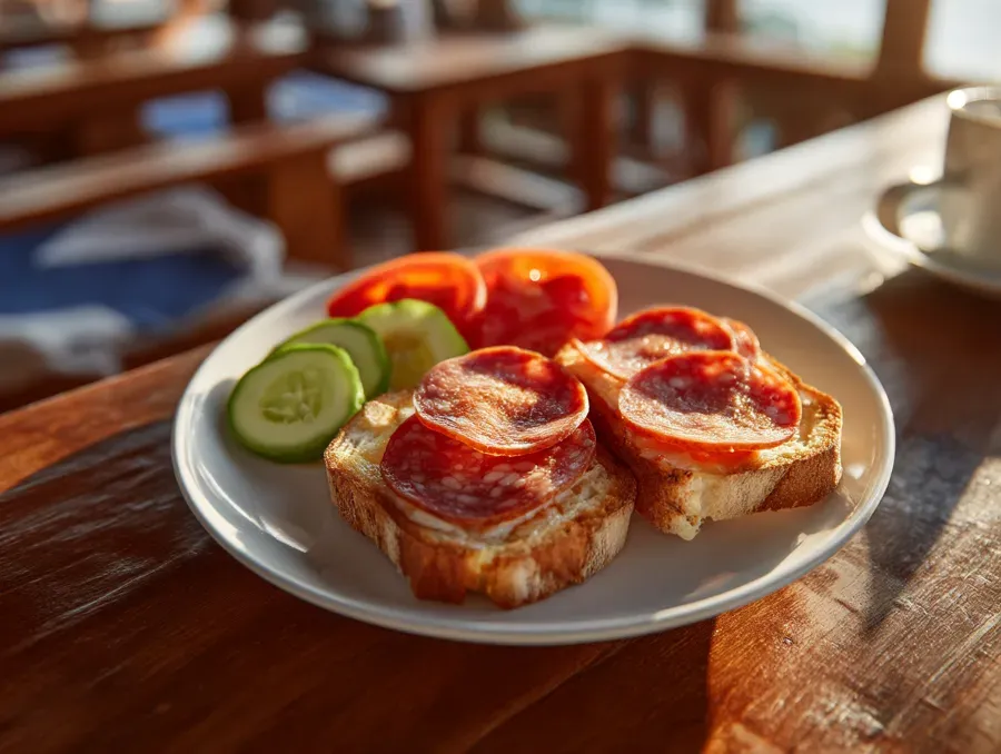 Toasts with Salami – Eco Gusto Bávaro, Punta Cana